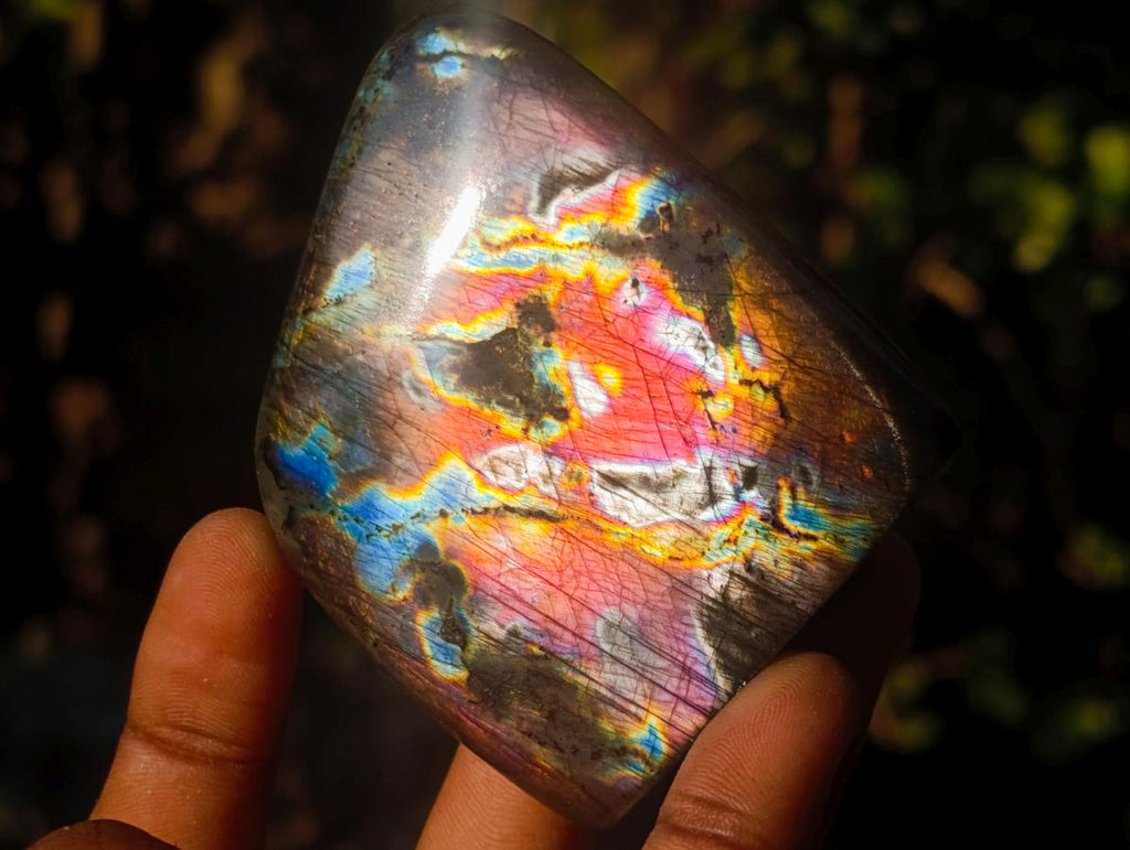 Polished Labradorite Standing Display Pieces x 6 From Madagascar