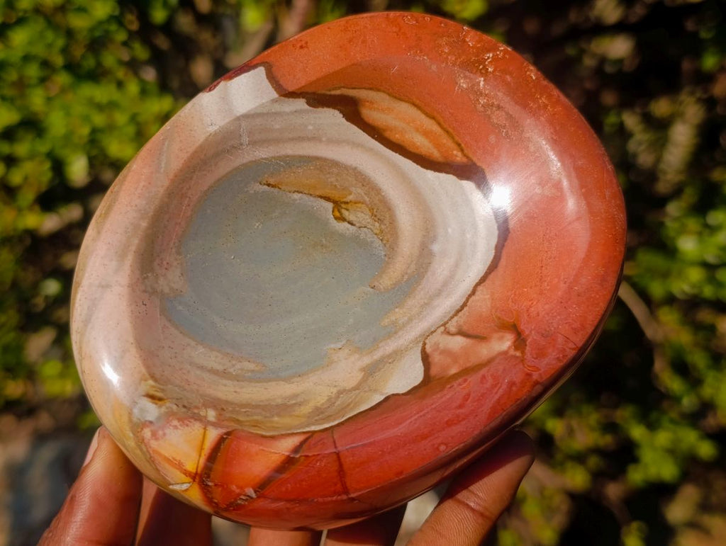 Polished Polychrome Jasper Bowls x 2 From NW Coast, Madagascar