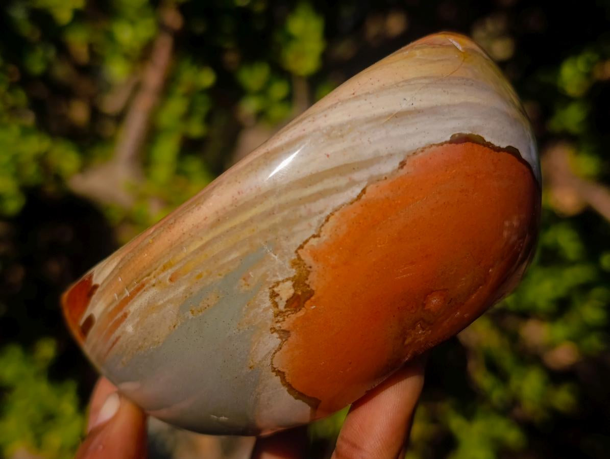Polished Polychrome Jasper Bowls x 2 From NW Coast, Madagascar