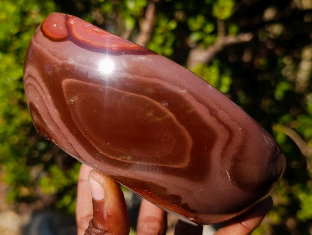 Polished Polychrome Jasper Bowls x 2 From NW Coast, Madagascar