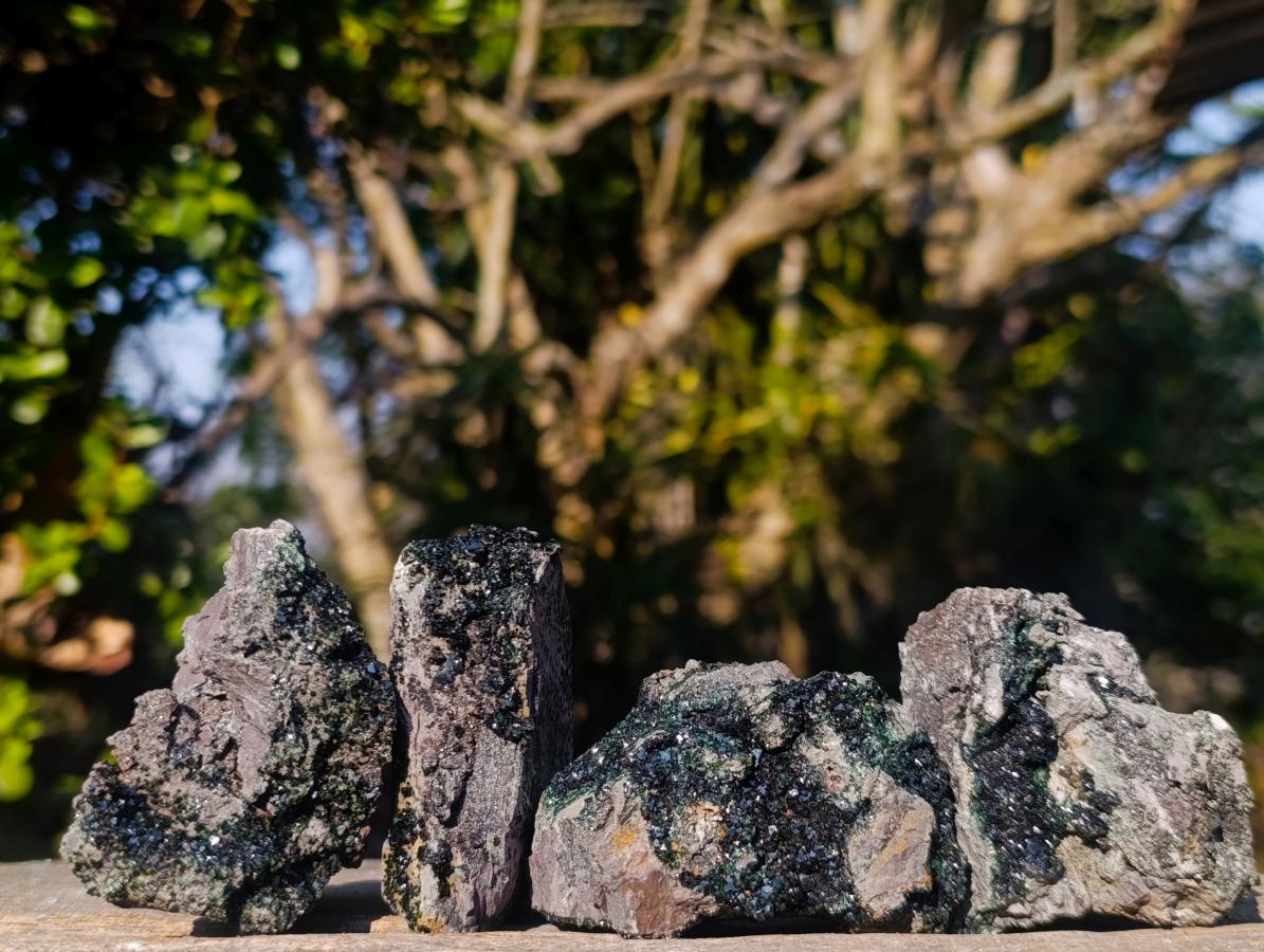 Natural Crystalline Libethenite Specimens on Dolomite Matrix x 12 From Shituru, Congo