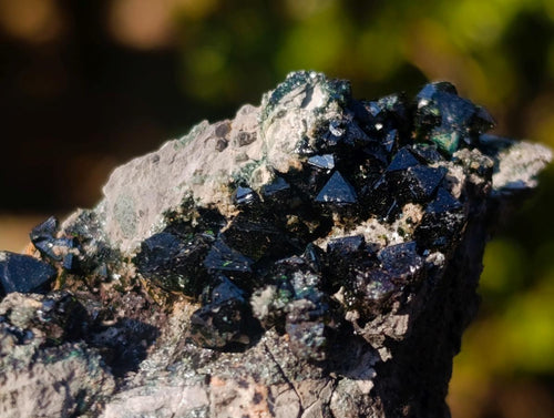 Natural Crystalline Libethenite Specimens on Dolomite Matrix x 12 From Shituru, Congo - Toprock Gemstones and Minerals 