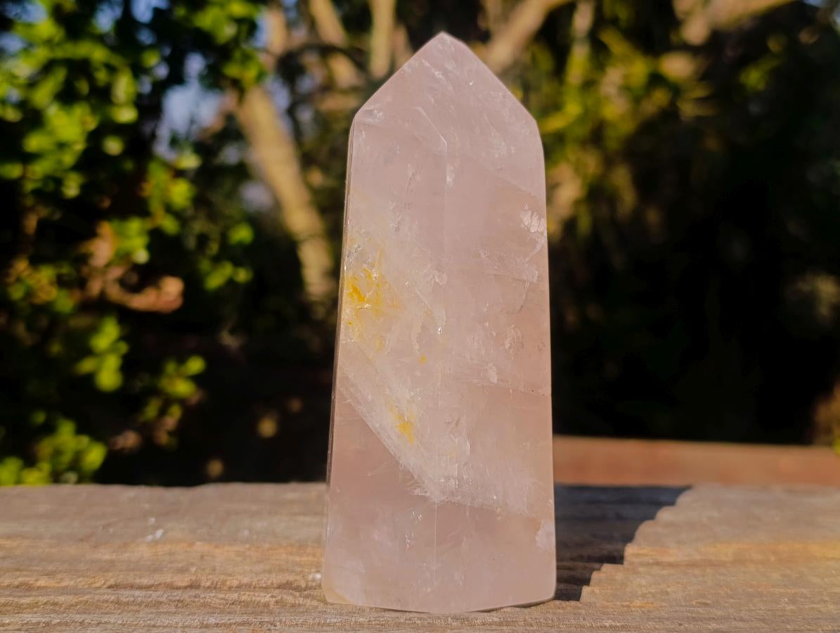 Polished Gemmy Rose Quartz Display Crystals x 2 From Madagascar