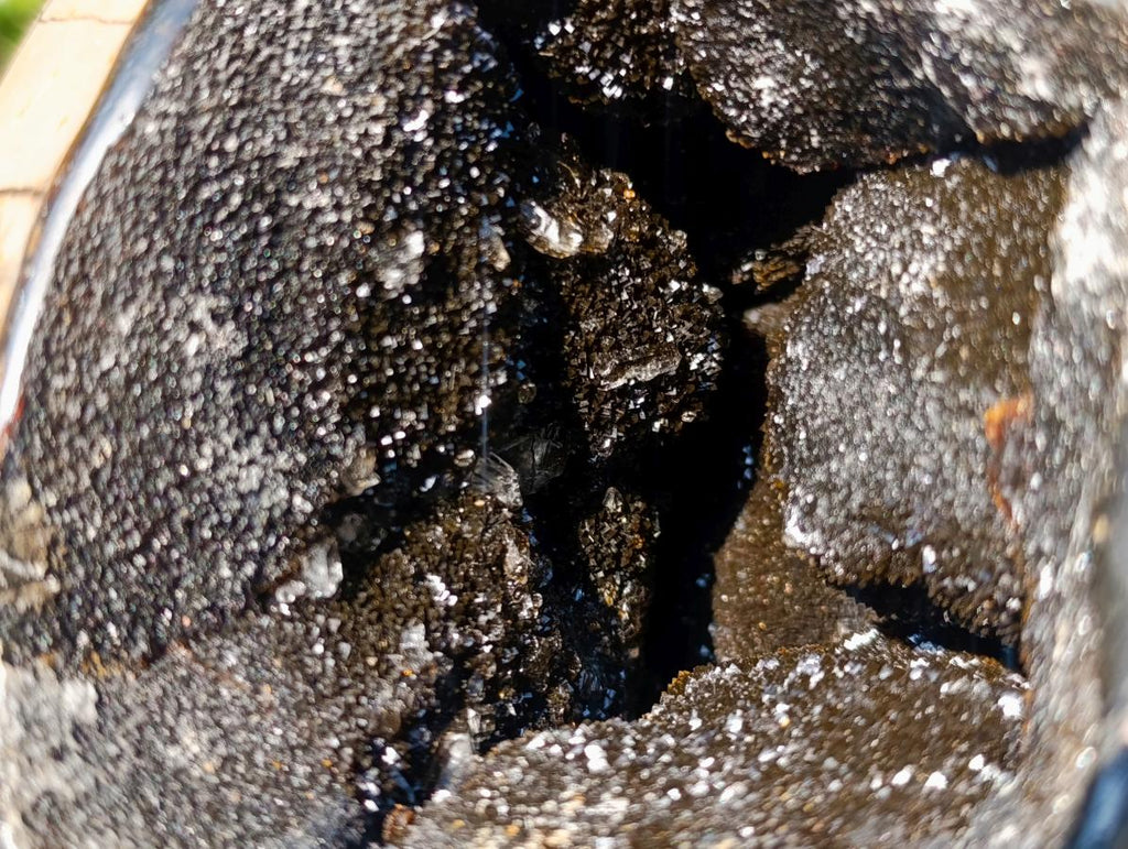 Polished and Natural Large Septerye Sauvage "Dragons Egg" Standing Display Piece x 1 From Mahajanga, Madagascar