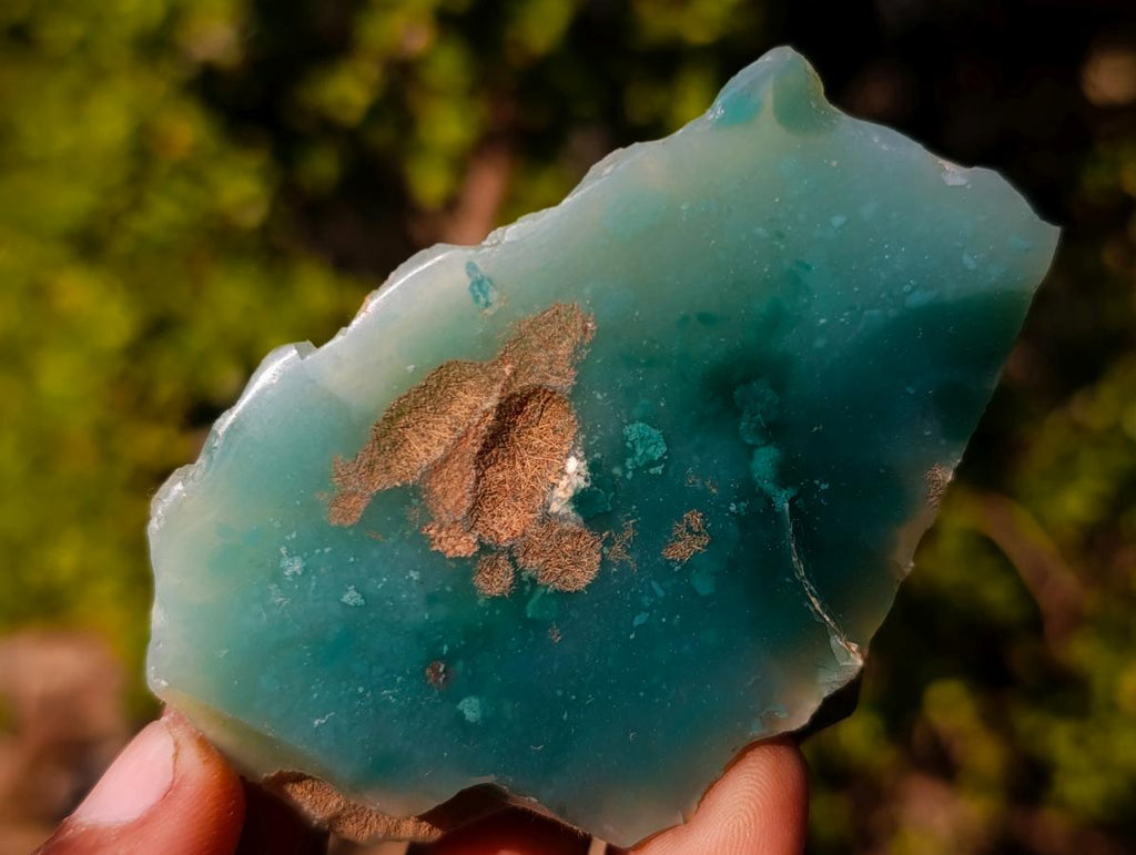 Polished on One Side Mtorolite Chrysoprase Slices x 35 From Mutorashanga, Zimbabwe