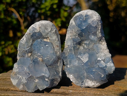 Natural Blue Celestite Specimens x 36 From Sakoany, Madagascar - Toprock Gemstones and Minerals 