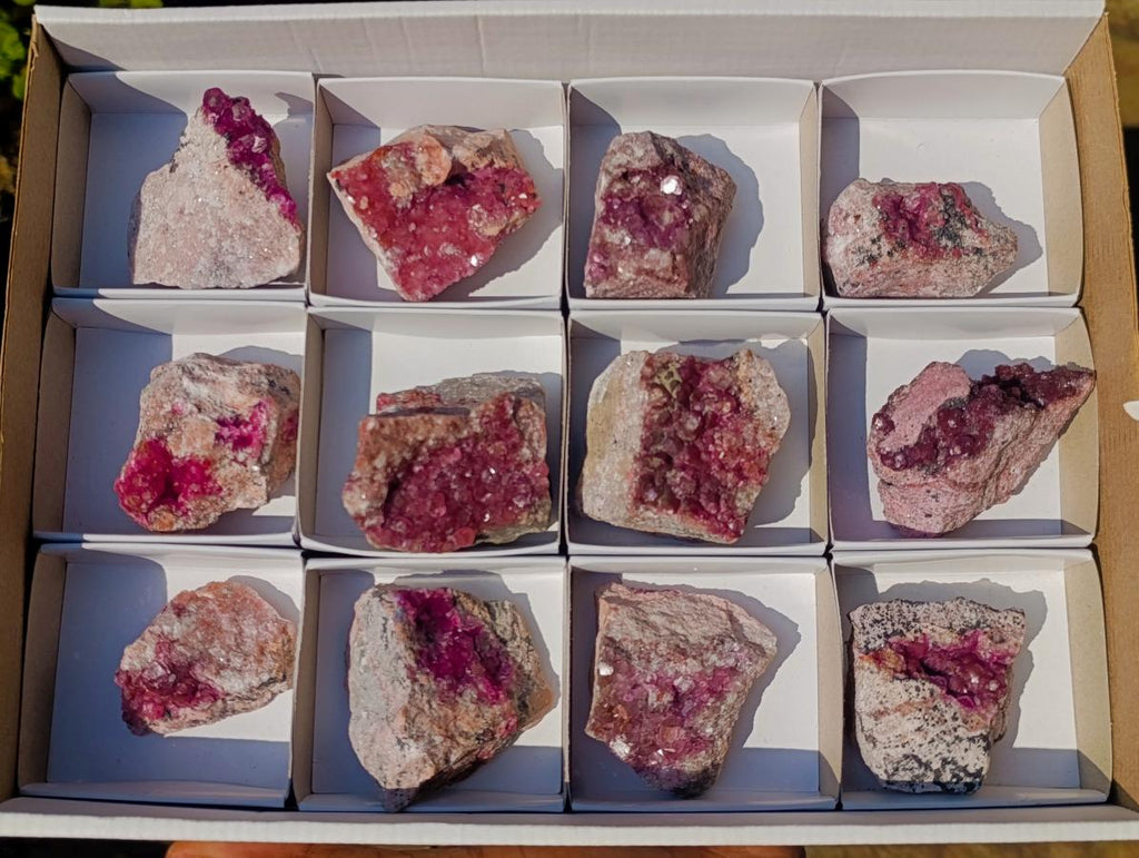 Natural Spherocobaltite Specimens x 12 From Musonoi Mine, Congo