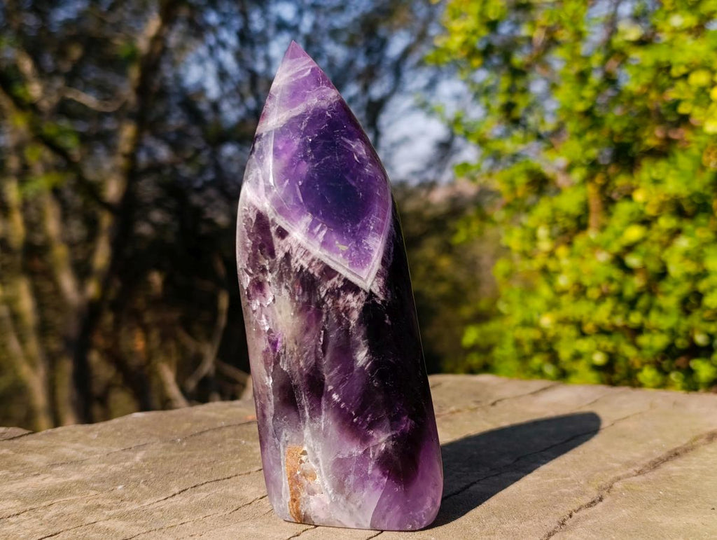 Polished Chevron Amethyst Display Crystals x 2 From Zambia