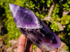 Polished Chevron Amethyst Display Crystals x 2 From Zambia