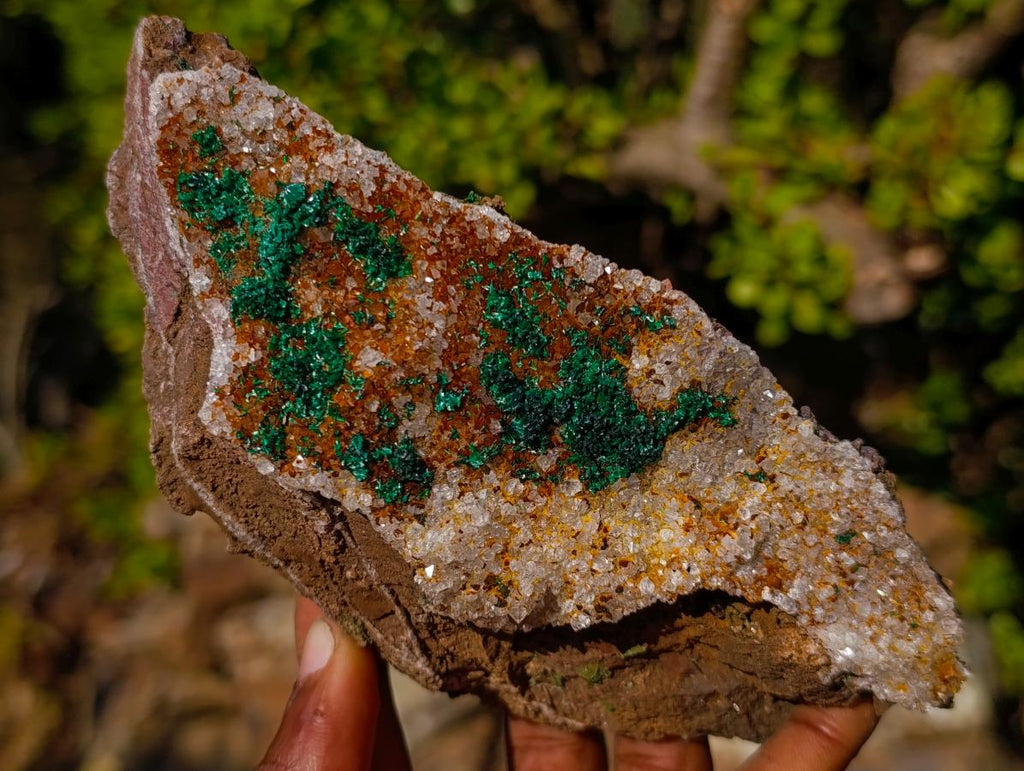 Natural Silky Ball Malachite Specimens with Quartz on Dolomite x 2 From Mindingi Mine, Congo