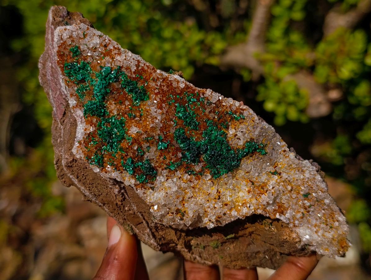 Natural Silky Ball Malachite Specimens with Quartz on Dolomite x 2 From Mindingi Mine, Congo