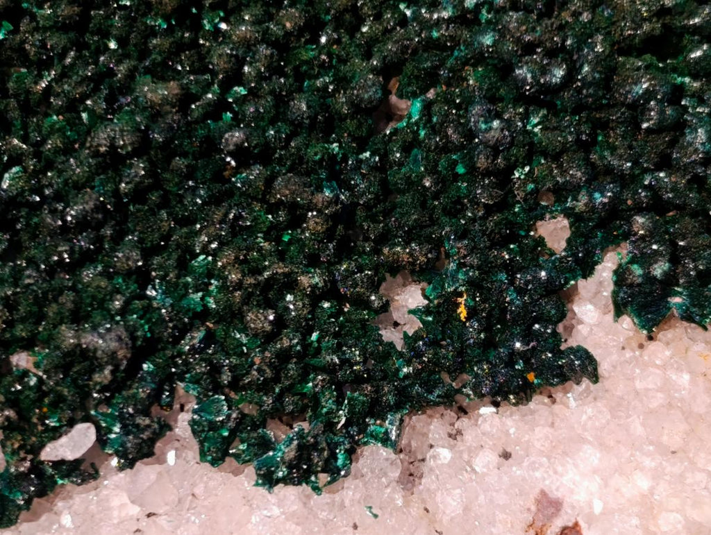 Natural Silky Ball Malachite Specimens with Quartz on Dolomite x 2 From Mindingi Mine, Congo