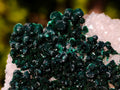 Natural Silky Ball Malachite Specimens with Quartz on Dolomite x 2 From Mindingi Mine, Congo