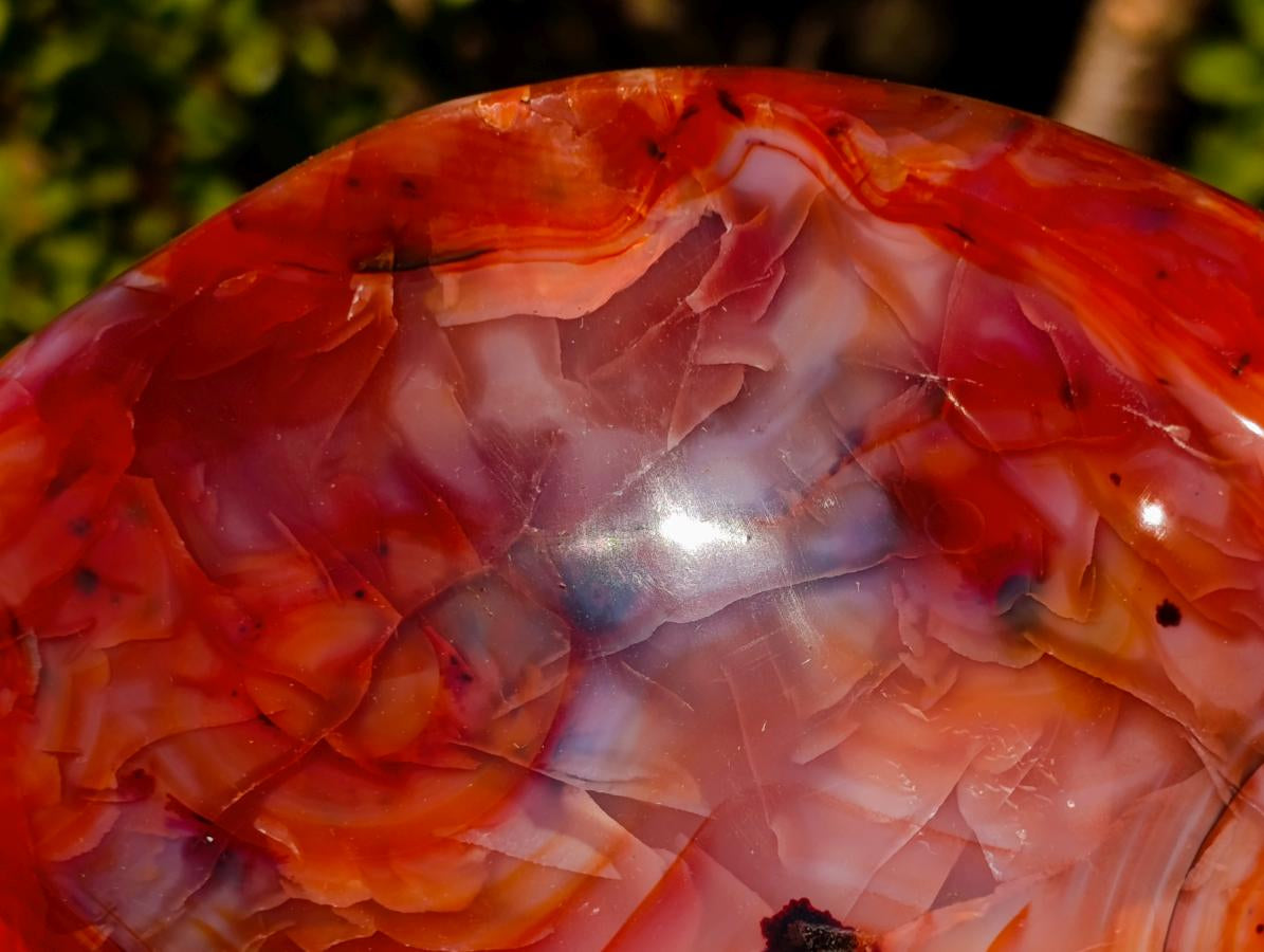Polished Carnelian Agate Gemstone Bowls x 3 From Madagascar