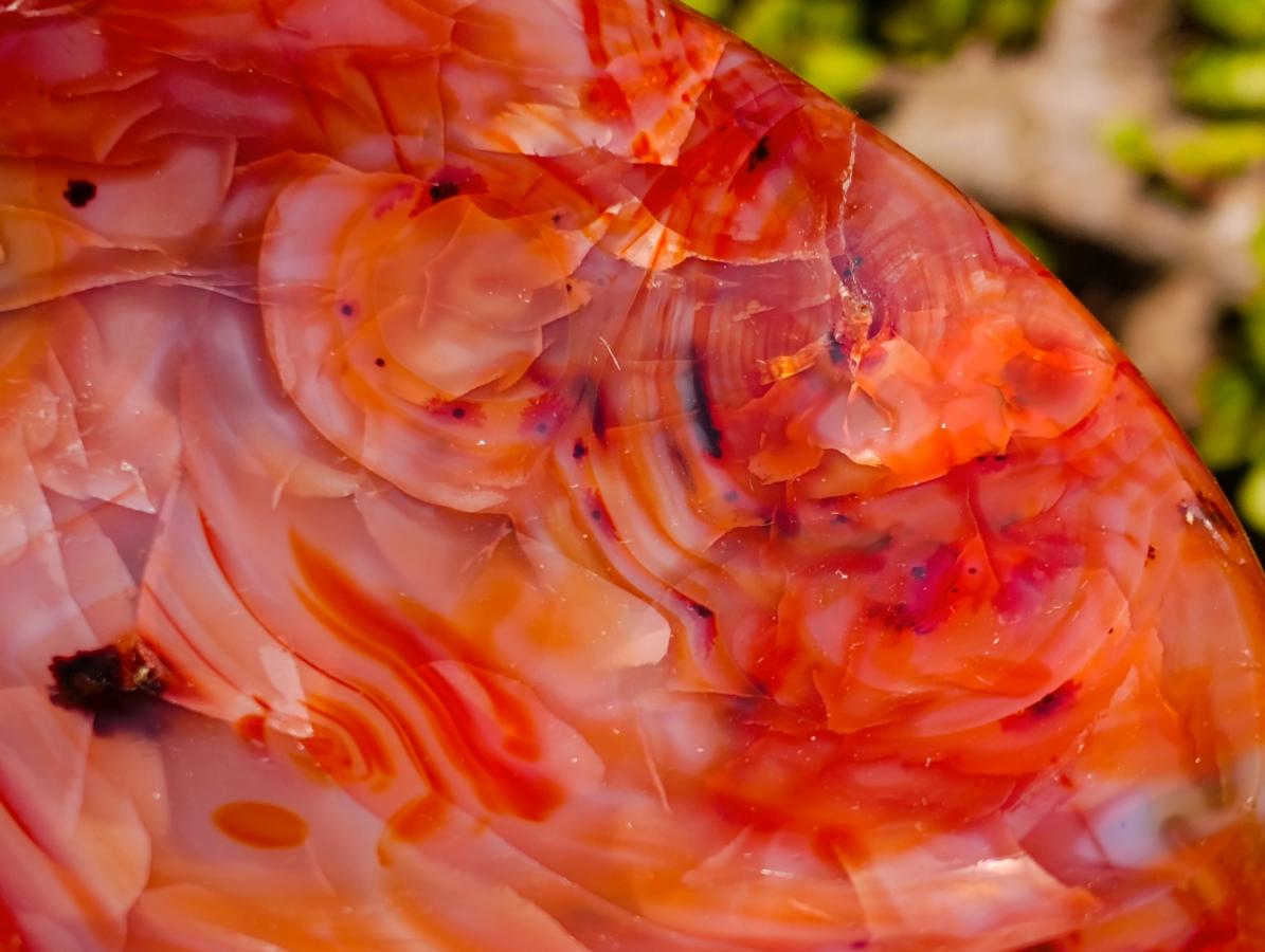 Polished Carnelian Agate Gemstone Bowls x 3 From Madagascar