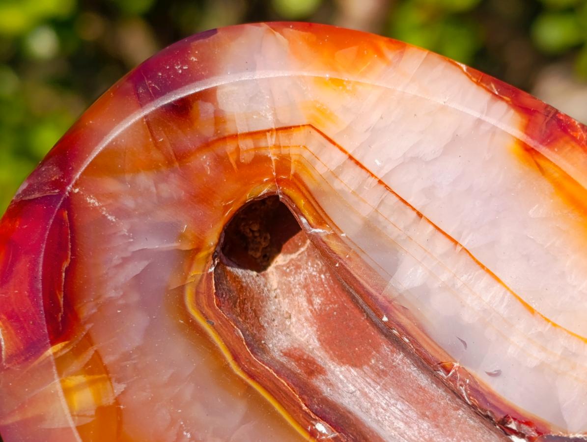 Polished Carnelian Agate Gemstone Bowls x 3 From Madagascar