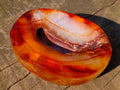 Polished Carnelian Agate Gemstone Bowls x 3 From Madagascar