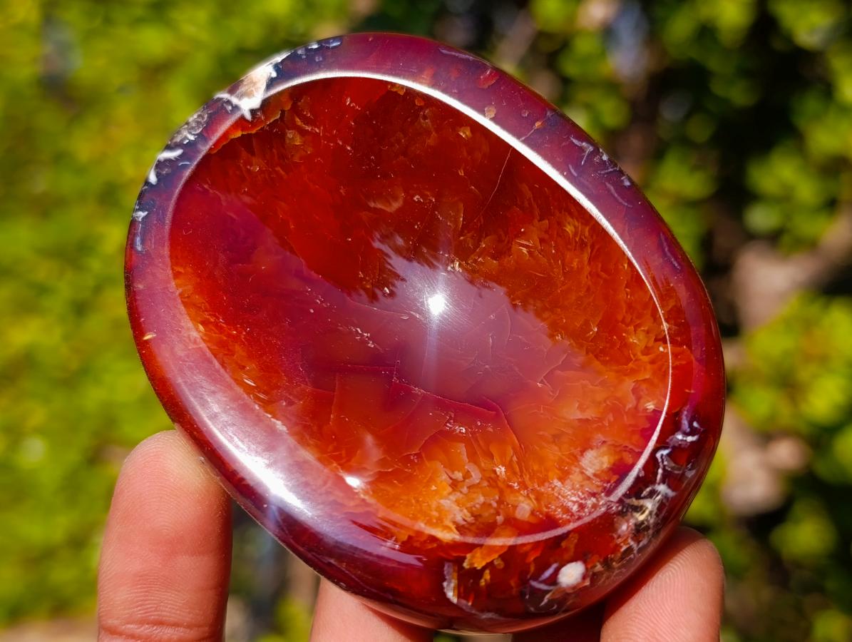 Polished Carnelian Agate Gemstone Bowls x 3 From Madagascar