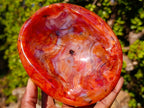 Polished Carnelian Agate Gemstone Bowls x 3 From Madagascar