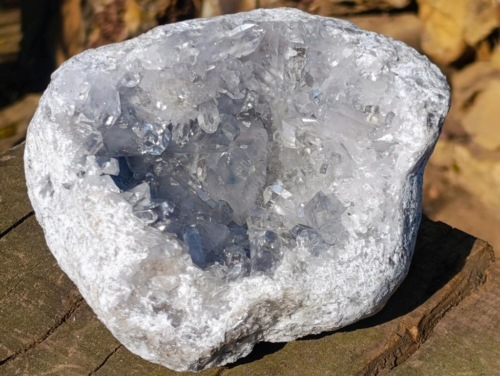 Natural Large Blue Celestite Geode Specimen x 1 From Sakoany, Madagascar