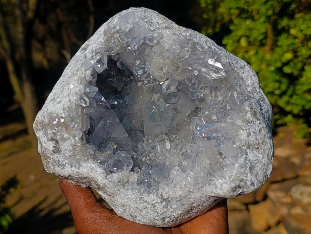 Natural Large Blue Celestite Geode Specimen x 1 From Sakoany, Madagascar