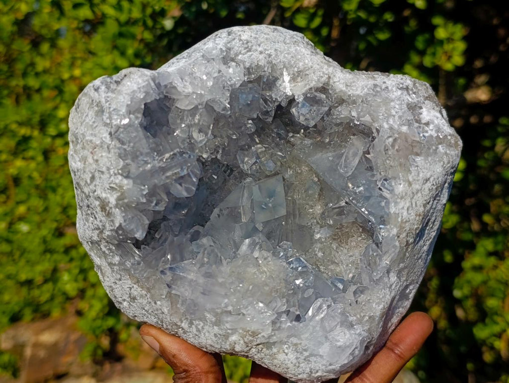 Natural Large Blue Celestite Geode Specimen x 1 From Sakoany, Madagascar