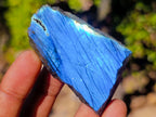 Polished One Side Labradorite Slices x 35 From Madagascar