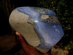 Polished Large Blue Lace Agate Standing Display Piece x 1 From Nsanje, Malawi
