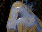 Polished Large Blue Lace Agate Standing Display Piece x 1 From Nsanje, Malawi