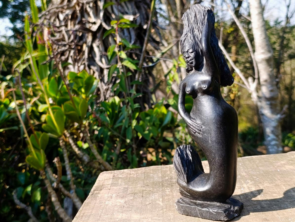 Hand Made Large Wonderstone Mermaid Carving x 1 From Zimbabwe