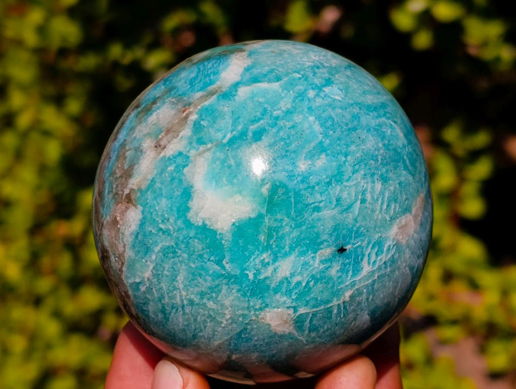 Polished Amazonite Spheres x 2 From Madagascar