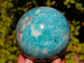 Polished Amazonite Spheres x 2 From Madagascar
