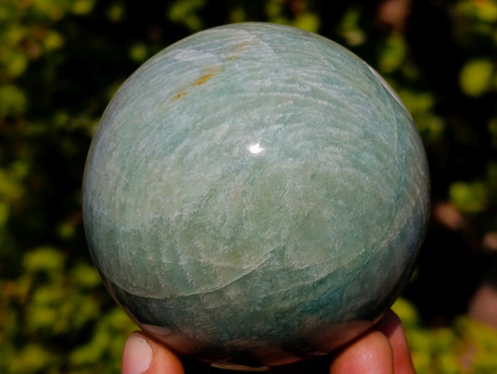 Polished Amazonite Spheres x 2 From Madagascar