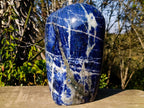 Polished XL Sodalite Standing Display Piece x 1 From Kunene River, Namibia