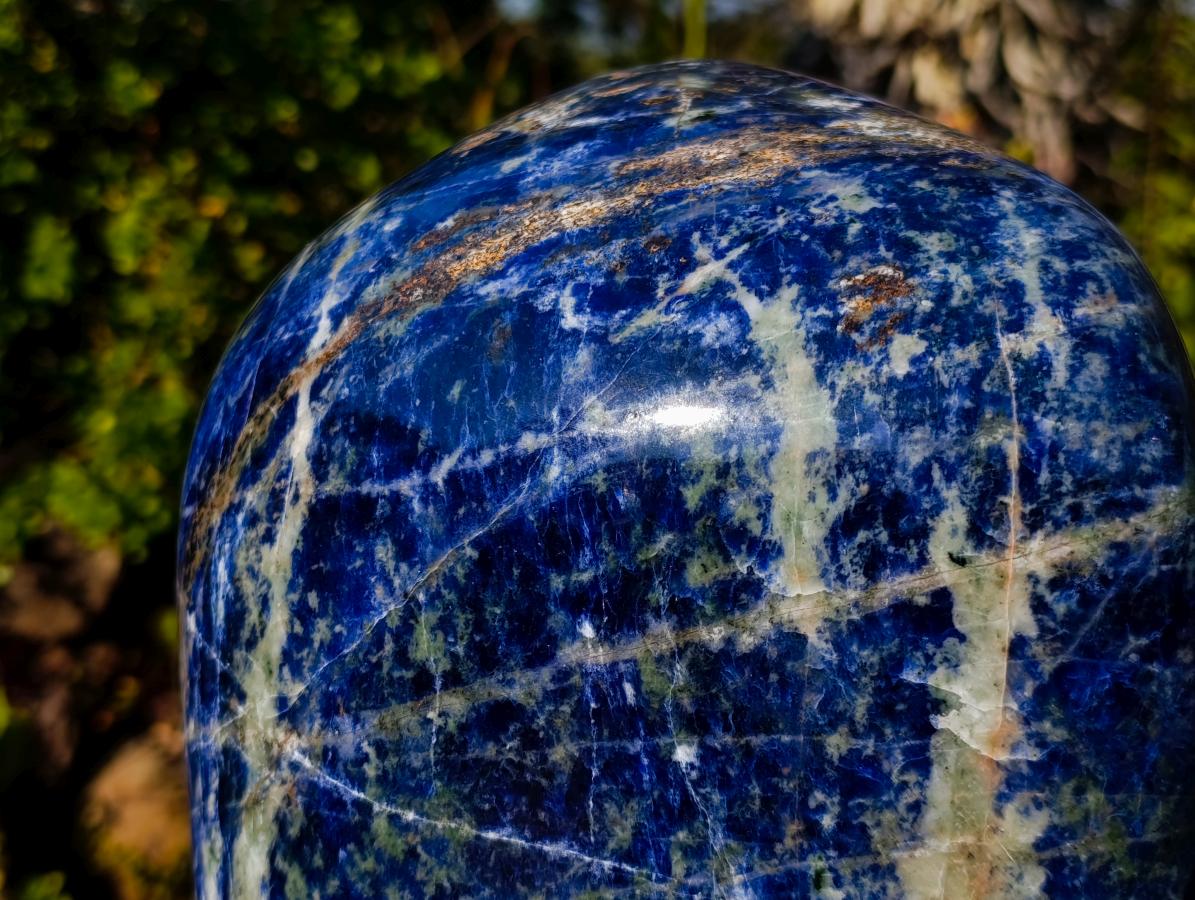 Polished XL Sodalite Standing Display Piece x 1 From Kunene River, Namibia