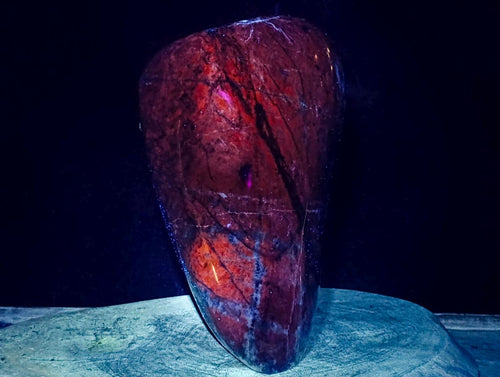 Polished XL Sodalite Standing Display Piece x 1 From Kunene River, Namibia - Toprock Gemstones and Minerals 
