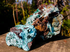 Natural Drusy Coated Chrysocolla Pseudomorph Specimens with Malachite x 3 From Lupoto Mine, Congo