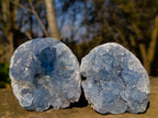 Natural Blue Celestite Specimens x 4 From Sakoany, Madagascar