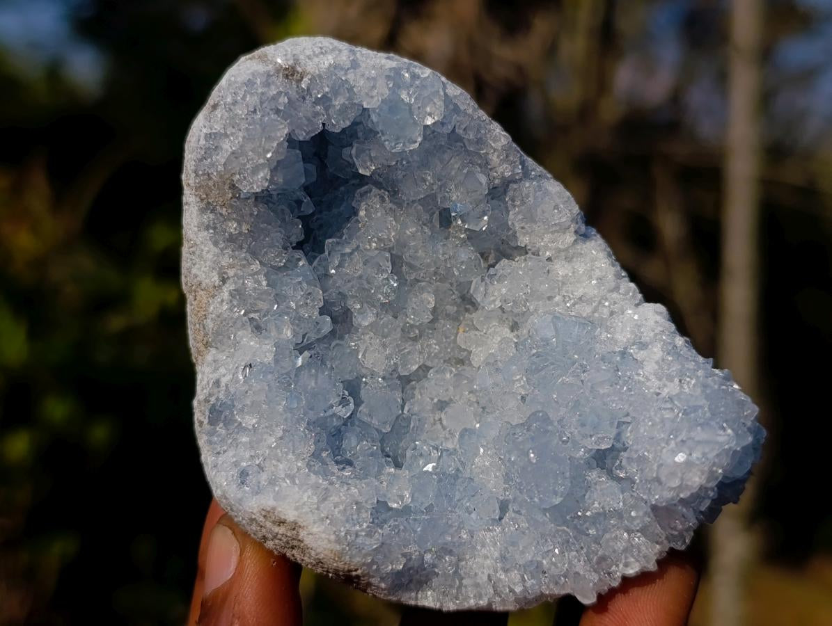 Natural Blue Celestite Specimens x 4 From Sakoany, Madagascar