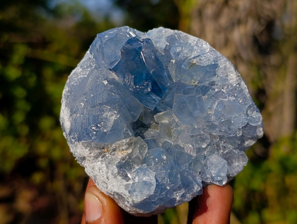 Natural Blue Celestite Specimens x 4 From Sakoany, Madagascar