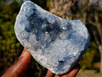 Natural Blue Celestite Specimens x 4 From Sakoany, Madagascar
