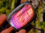 Polished Rare Purple Sunset Flash Labradorite Standing Display Pieces x 12 From Madagascar