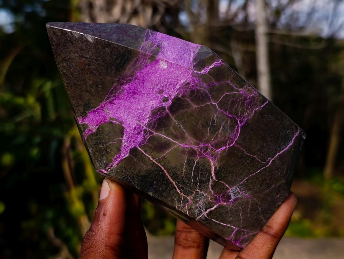 Polished Stichtite Display Crystals x 3 From Barberton, South Africa