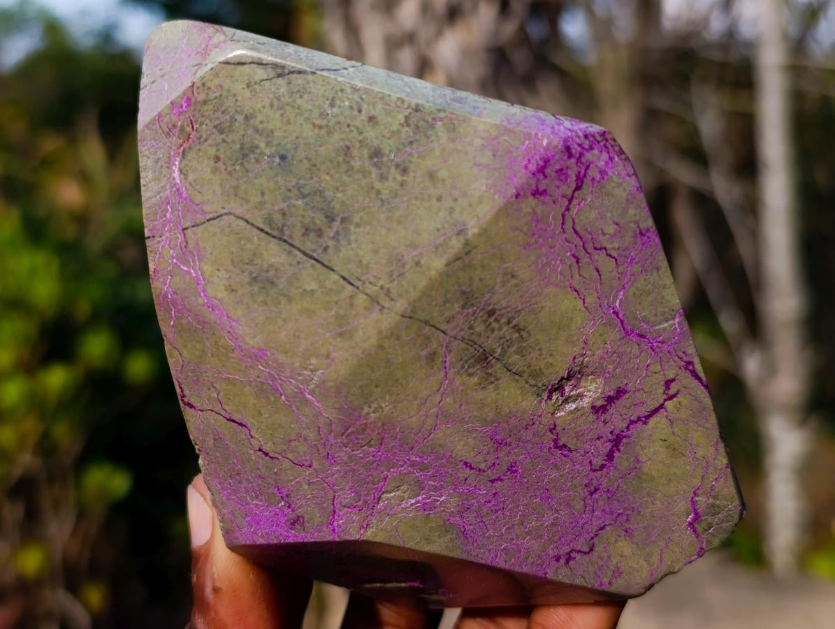 Polished Stichtite Display Crystals x 3 From Barberton, South Africa