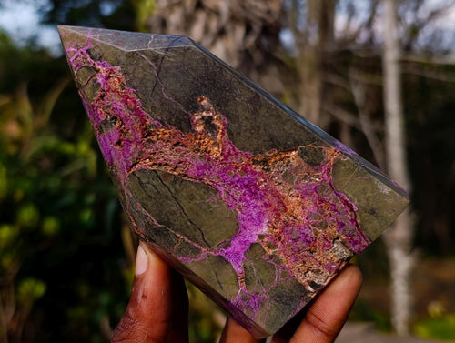 Polished Stichtite Display Crystals x 3 From Barberton, South Africa
