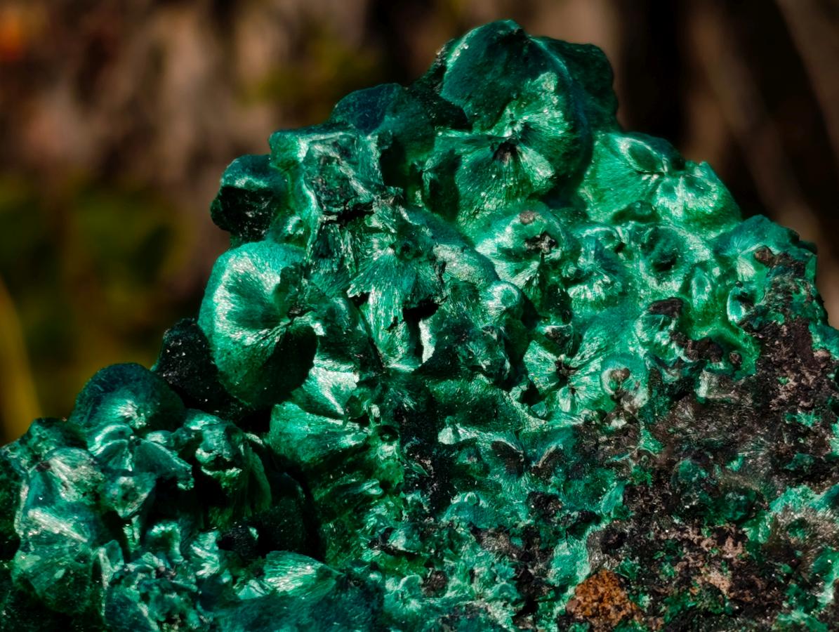 Natural Silky Malachite Specimens x 4 From Kasompe, Congo