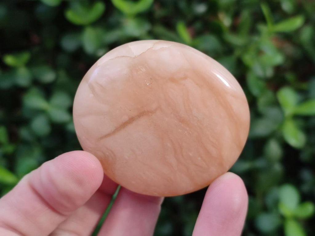 Polished Orange Twist Calcite Galets x 31 From Maevantanana, Madagascar
