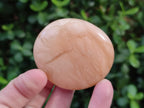 Polished Orange Twist Calcite Galets x 31 From Maevantanana, Madagascar