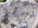 Polished and Natural Blue Celestite Hearts x 2 From Sakoany, Madagascar