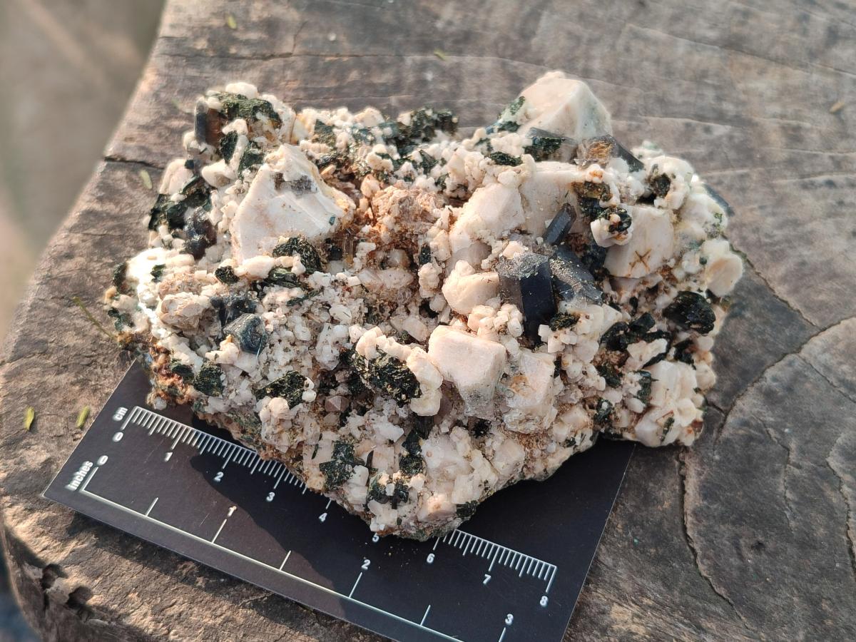 Natural Aegirine Specimens with Associated Minerals x 3 From Zomba, Malawi